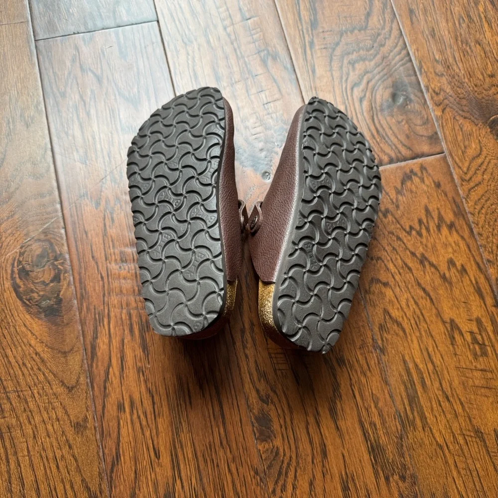 Kids Brown Birkenstock Boston Clogs Size 4 - Picture 3 of 5